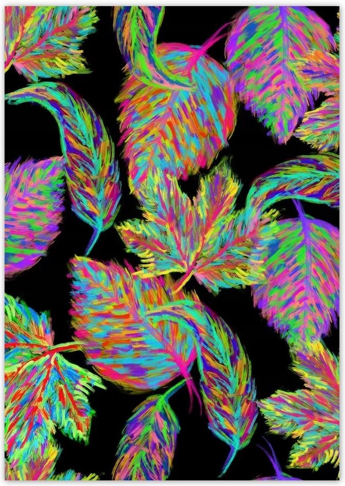 Poszterek A4 Pion Színes levelek Levelek