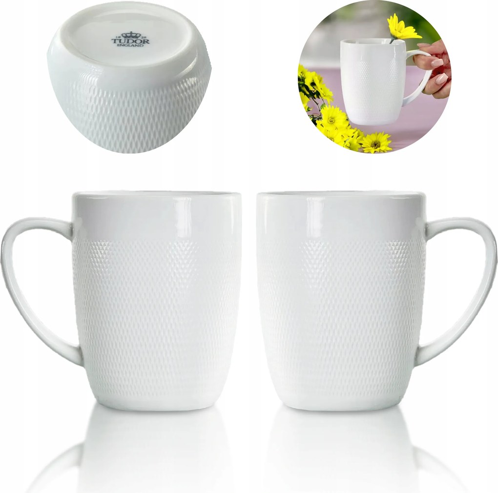 Bögre Szett 2 Db 300 ML Kávés Porcelán Fehér Tudor England Szett