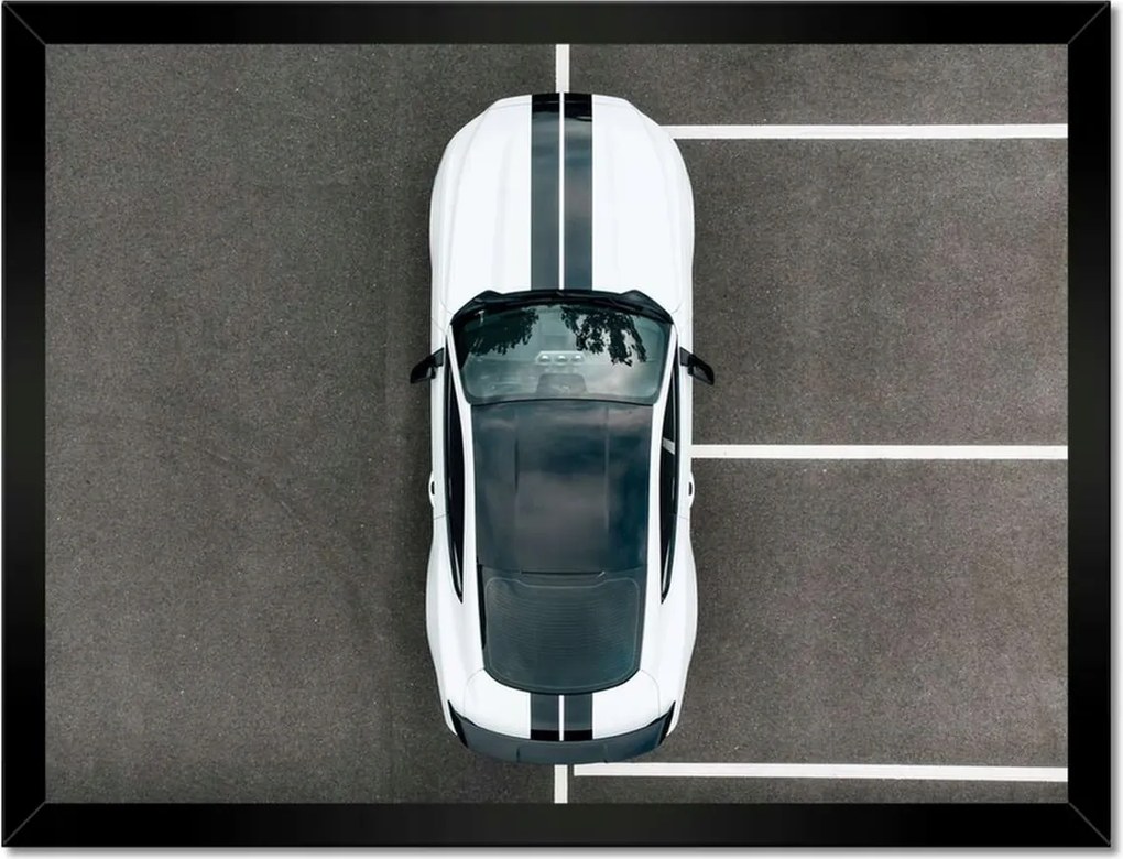 Poszterek keretben 40x30 Ford Mustang felülnézet