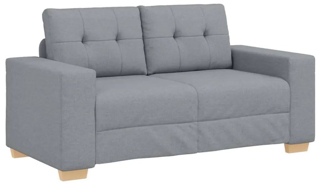 világosszürke szövet loveseat kanapé 120 cm
