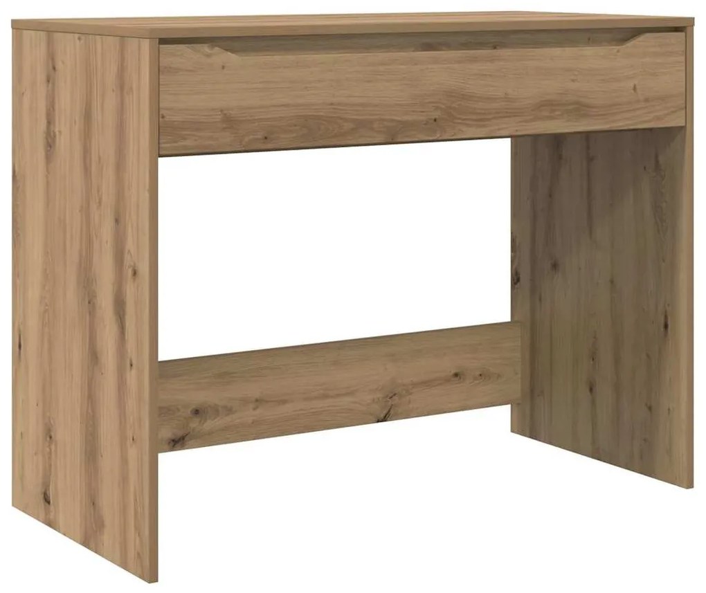 vidaXL Asztal fiókkal tárolóval Artisan tölgy 100 x 50 x 78 cm Faanyag