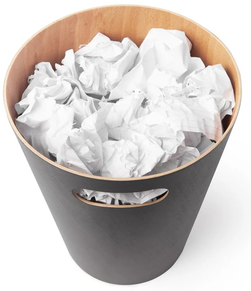 Sötétszürke irodai szemetes 7,5 l Woodrow – Umbra