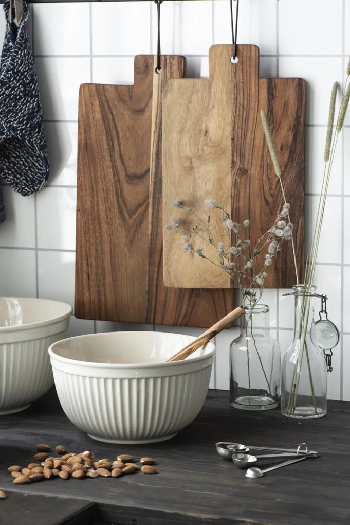 IB Laursen Tejszín színű kerámia tálak MYNTE BUTTER CREAM, 3 darabos készlet