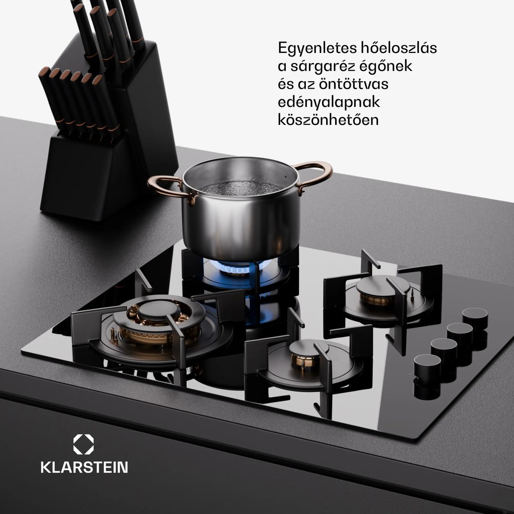 Klarstein Goldflame 4, gáz főzőlap, 4 égő