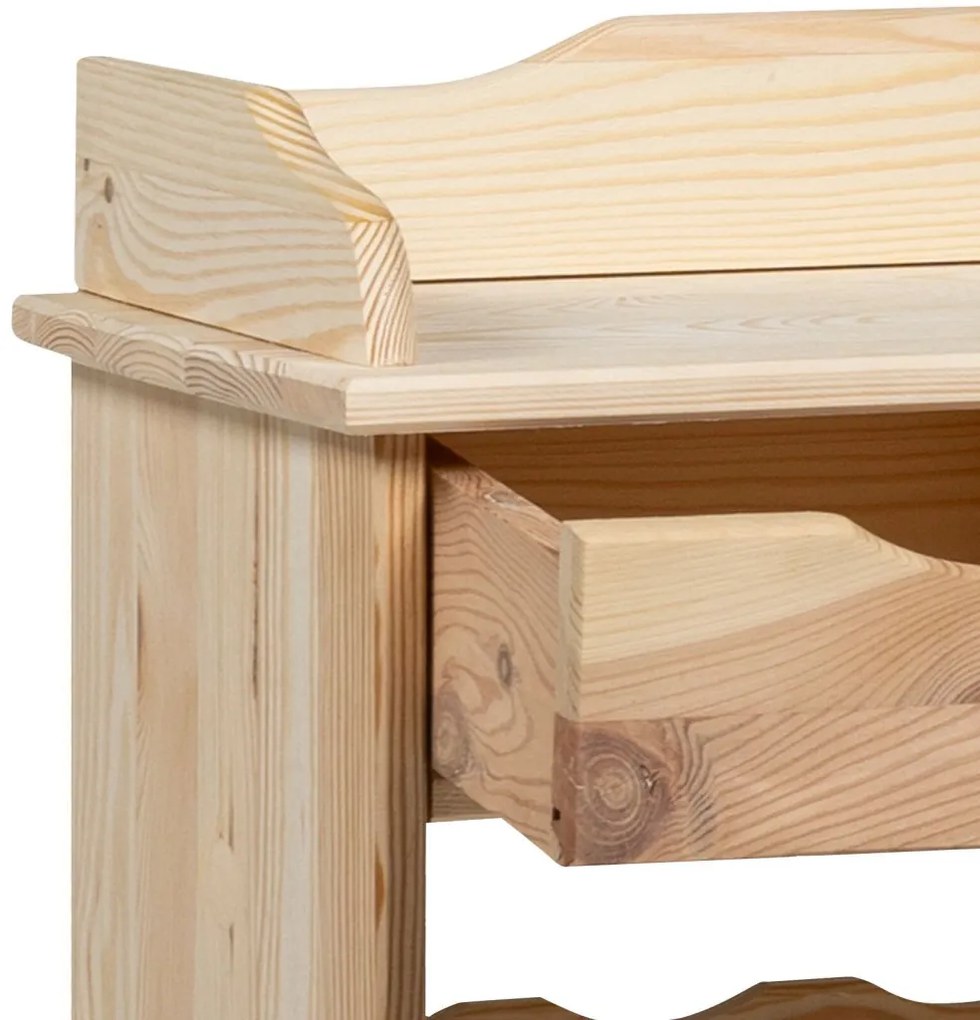 Bor Rack 90x60x30 cm Tömör Fa Fenyő