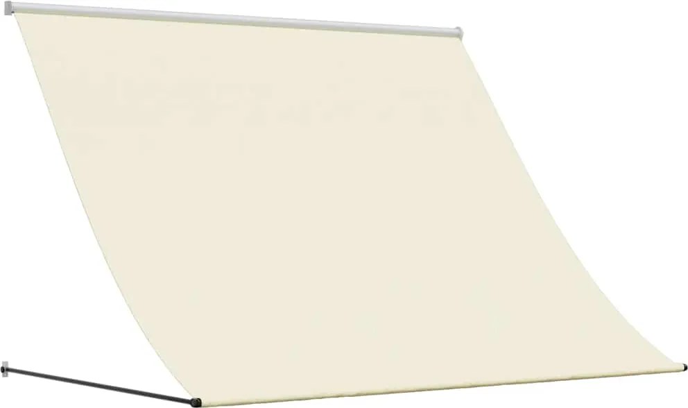 vidaXL krémszínű szövet és acél feltekerhető napellenző 250 x 150 cm