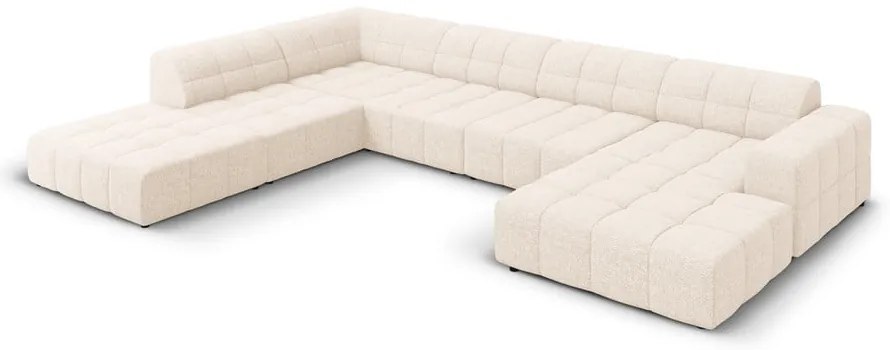 Krémszínű sarokkanapé (bal oldali-U alakú) Chicago – Cosmopolitan Design