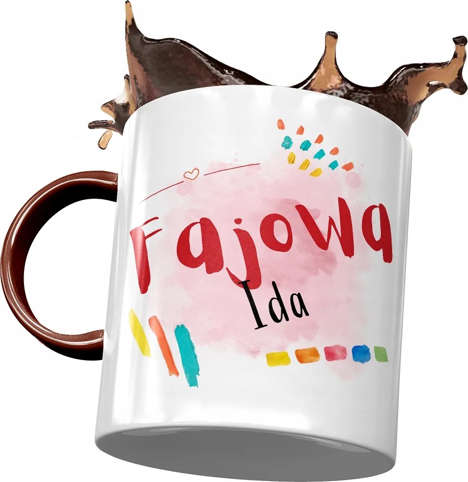 Bordó Bögre Ida Feleség Barátnő Ajándék Nyomtatott Fotóval