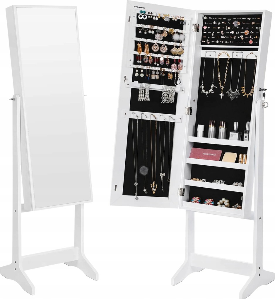 Ékszerszekrény Álló fésülködőasztal tükörrel Hatalmas álló tükör