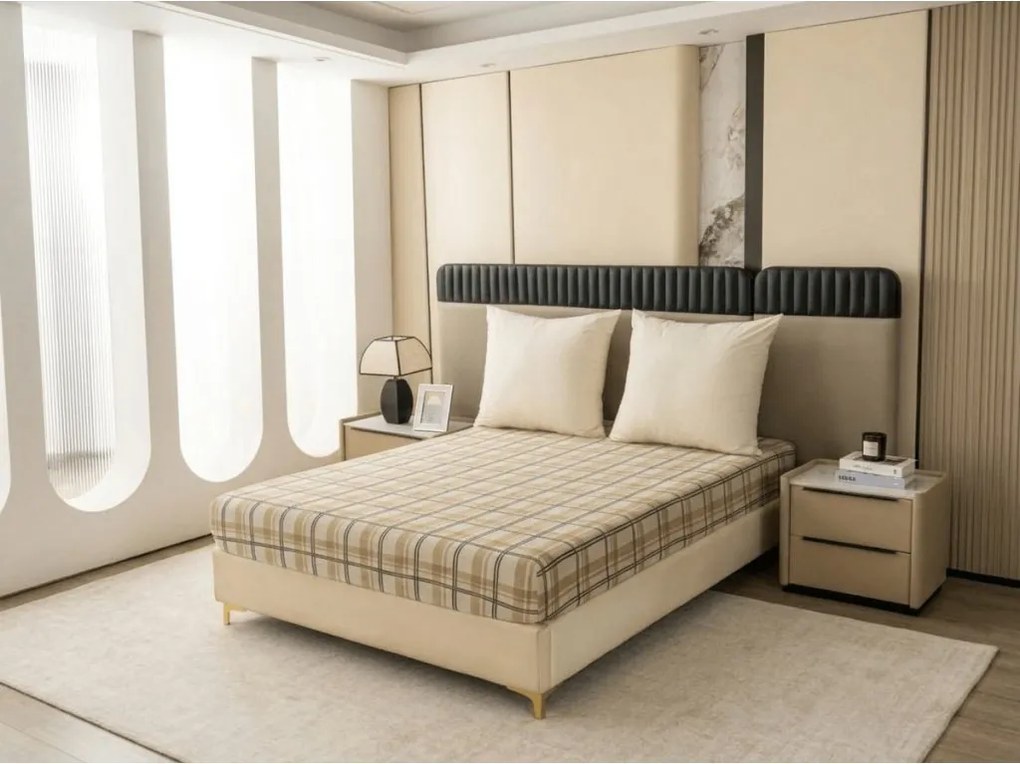 Mikroplüss lepedő PLAID 90x200 cm krém színű