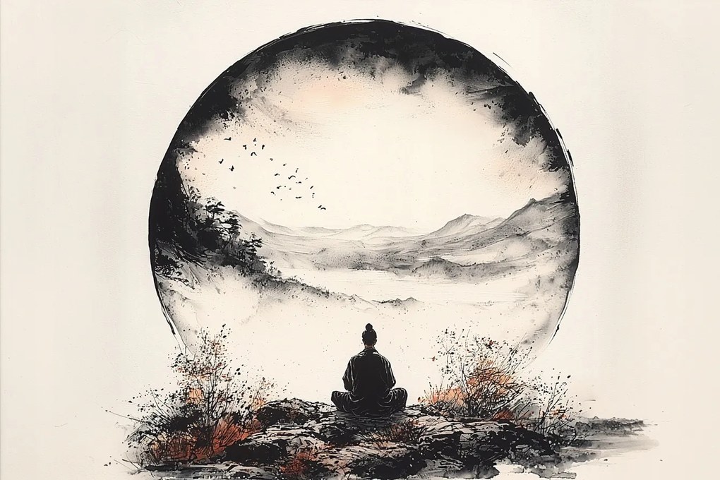 Vászonkép Canvas Szerzetes Meditáció Harmónia Zen Orient Japán 60x40