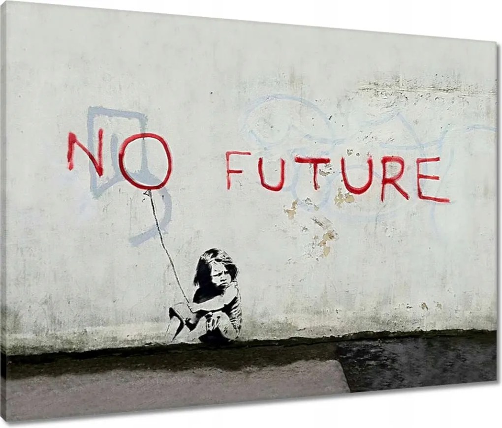 Vászonkép 80x60 No Future Banksy Fiú