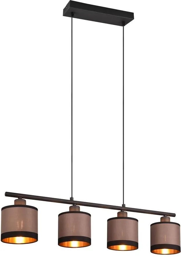 TRIO R31554041 DAVOS Többágú Függesztett Lámpa Fekete, Szürke E14 IP20