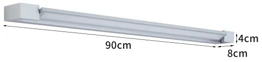 Brilagi-LED Fürdőszobai világítással ellátott tükör AQUA LINE LED/24W/230V 90 cm IP44 matt króm