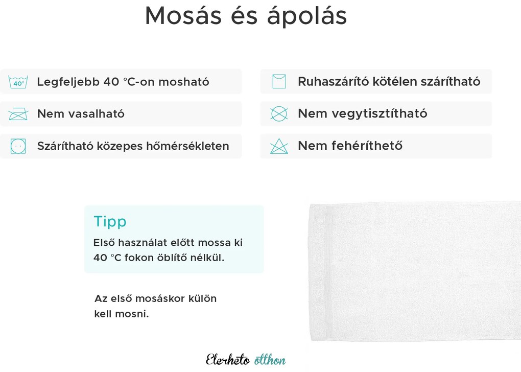 ELEGANZA törölköző 50x100 cm bordó, 100% pamut