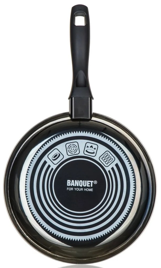 Banquet METALLIC Black 24 cm-es smaltált serpenyő,tapadásmentes felülettel, 24 cm
