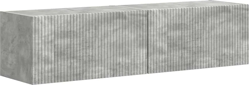 vidaXL TV Fali Szekrény 2 pcs Beton 60 x 31 x 29.5 cm Faanyag