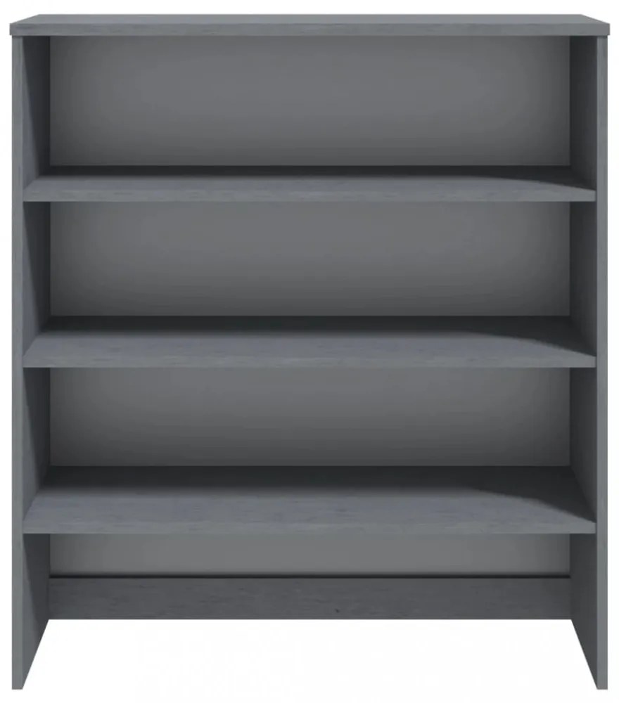 HAMAR sötétszürke tömör fenyőfa felső szekrény 90 x 30 x 100 cm