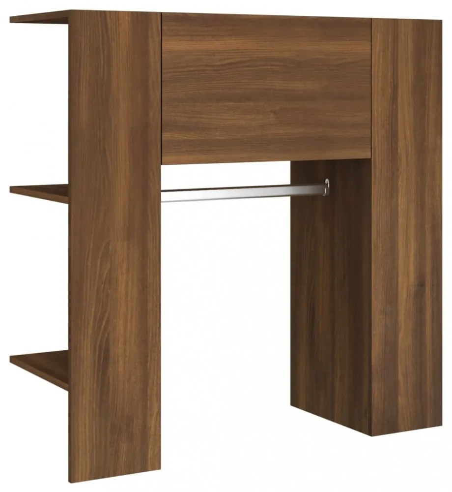 barna tölgyszínű szerelt fa előszobaszekrény 97,5 x 37 x 99 cm