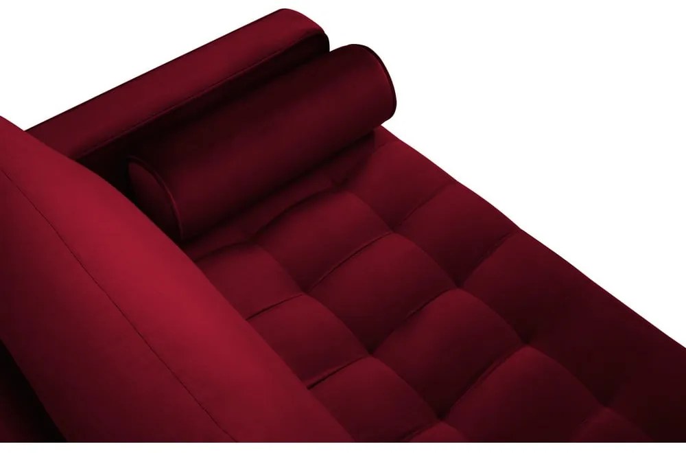 Santo piros bársonykanapé, 174 cm - Milo Casa