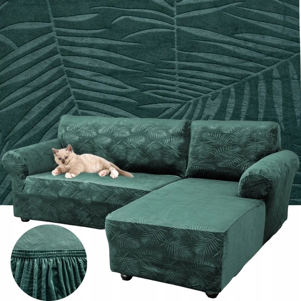 Sarok Huzat Kanapé Velúr Pálmalevél Jobbos 2+2 Oeko-tex