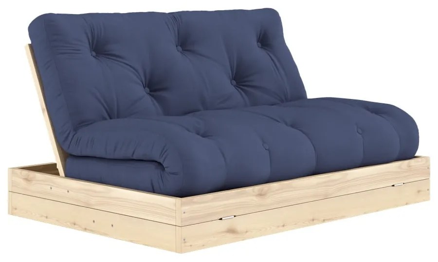 Sötétkék kinyitható kanapé 145 cm Flip – Karup Design