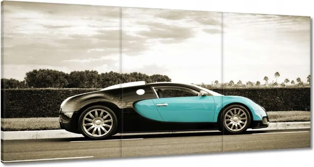 Vászonkép 180x90 Türkiz Bugatti Auto