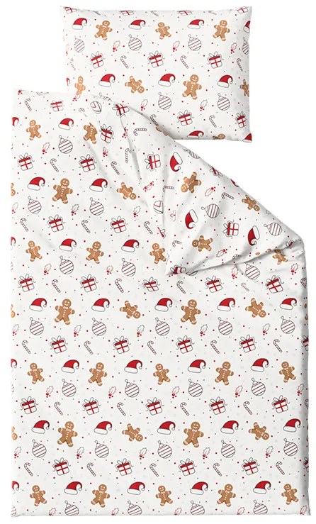 Pamut ágyneműhuzat GINGER JOY fehér Ágyneműhuzat mérete: 70 x 90 cm | 140 x 200 cm