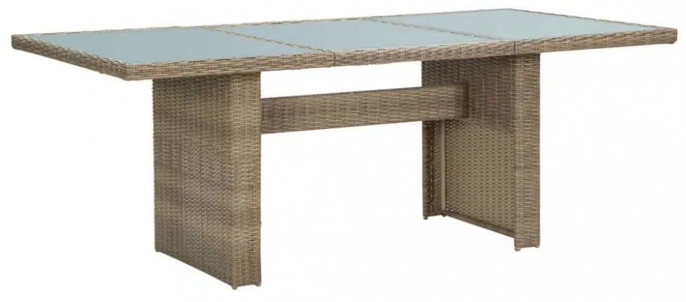 7 részes barna kültéri polyrattan étkezőgarnitúra