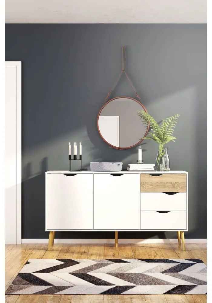 Fehér komód 147x82x39 cm Oslo – Tvilum