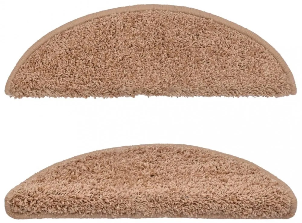 15 db bézs lépcsőszőnyeg 56 x 17 x 3 cm