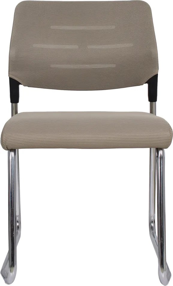 Tárgyalószék, világosbarna/króm, KLEDI