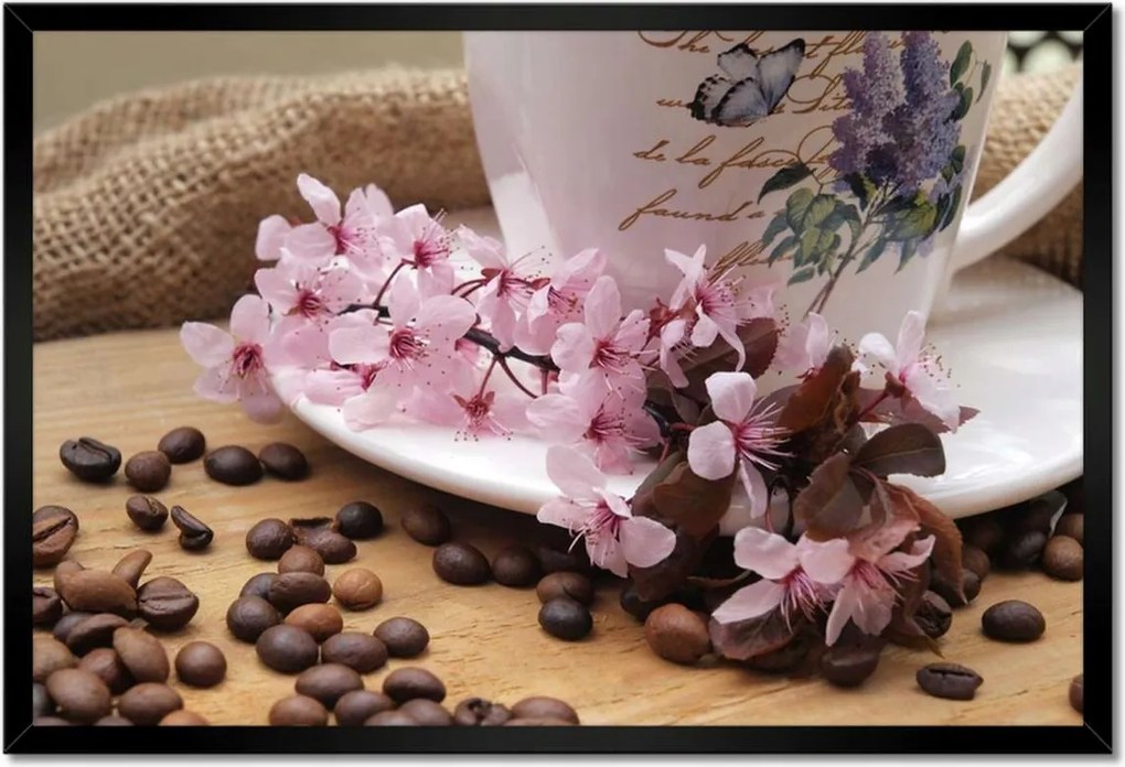 Poszterek keretben 60x40 Cseresznyevirágos csésze