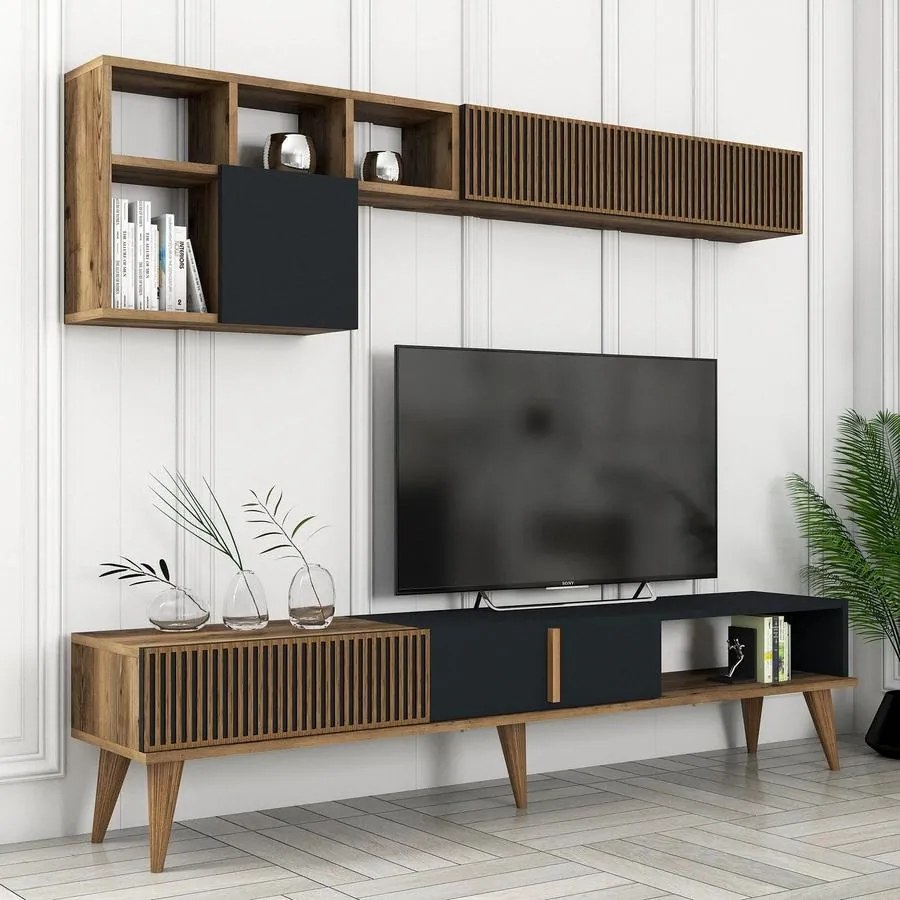 TV szekrény Milan TV - Diós, Antracit