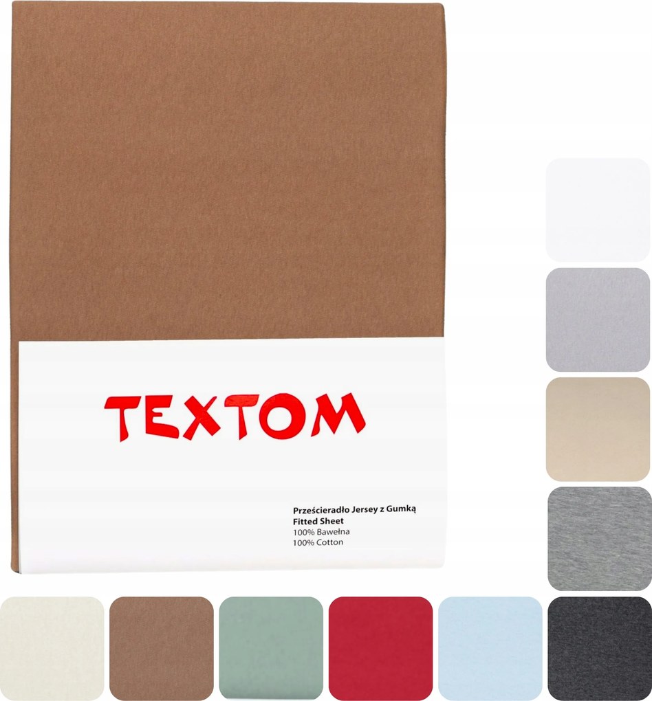 Gumis Lepedő 180x200 +30cm Pamut Jersey Magas Különböző Színekben