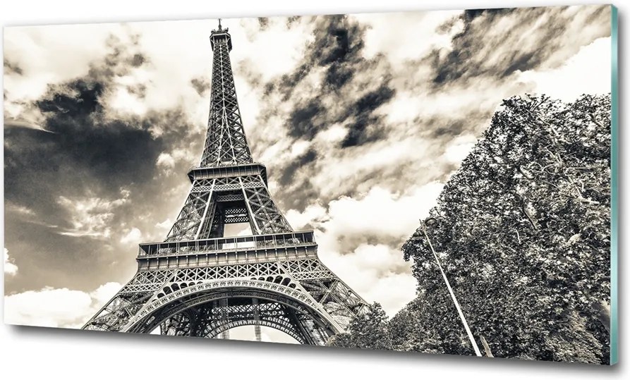 Fotó üvegkép Eiffel-torony Párizs 125x50