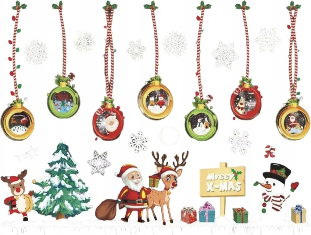 Nagy Ablak Matricák Ablak Dekoráció Ablak Karácsonyi Dekoráció Karácsony