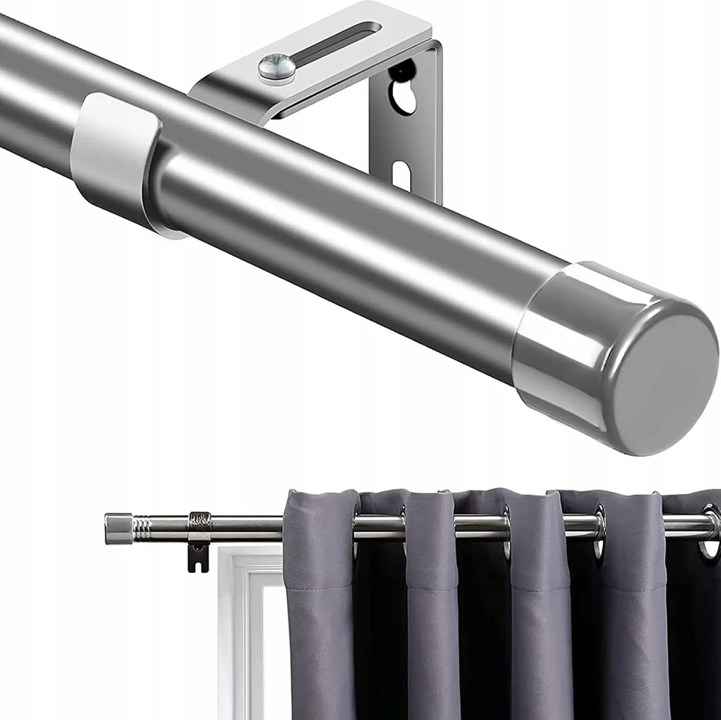 Függönykarnis rúd 76- 238 cm Szín Ezüst