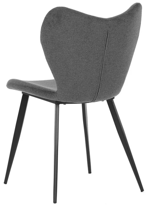 Scaun modern din țesătură de culoare gri cu picioare metalice negre. DCL-1031