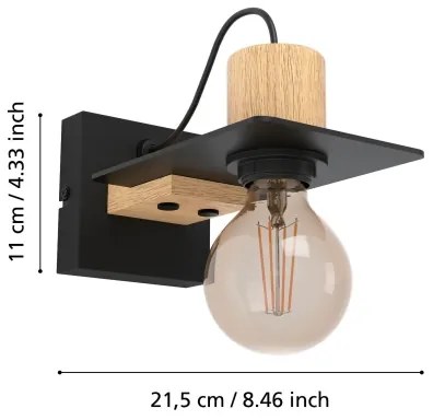 Eglo 43753 - Fali lámpa BRAMERTON 1xE27/40W/230V