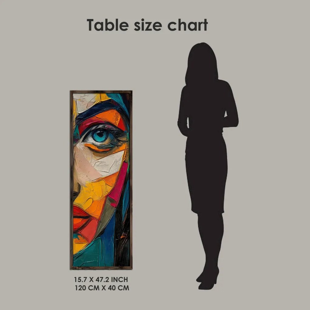 EMR078 keretezett MDF falikép, 40 x 120 cm