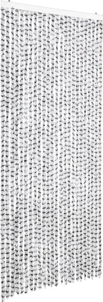 vidaXL világos- és sötétszürke zsenília rovarfüggöny 100 x 220 cm