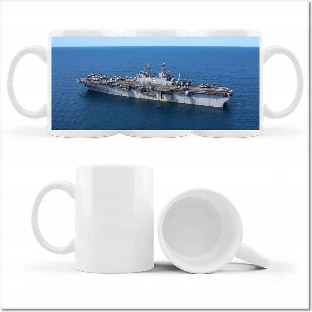 Nyomott mintás bögre Repülőgép Hajó Tenger