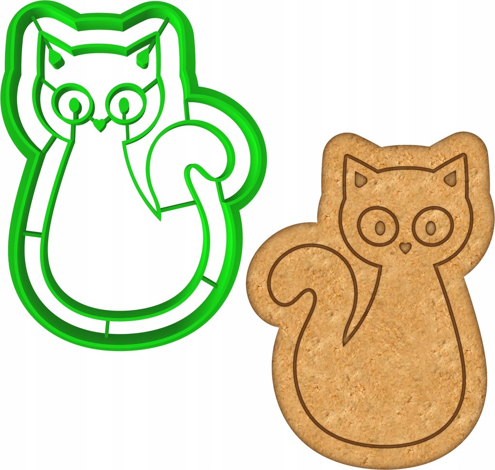 Forma Lyukasztó Sütemény- és Mézeskalácsvágó Halloween Cica Macska