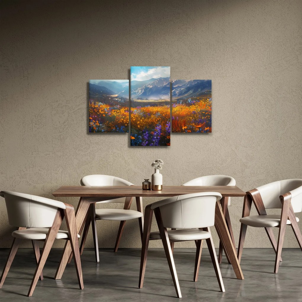 Kép - Festett hegyi táj II. (90x60 cm)