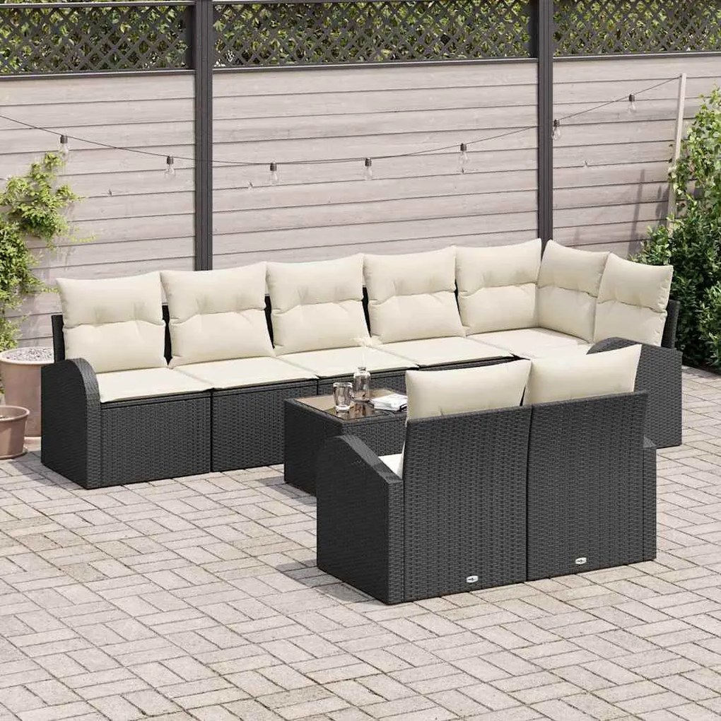 Kerti Kanapé Szett párnával 9 pcs 289 x 124 x 85 cm Poli rattan