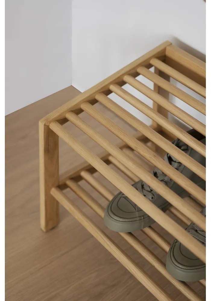 Natúr színű tölgyfa cipőtartó Hillmond – Rowico