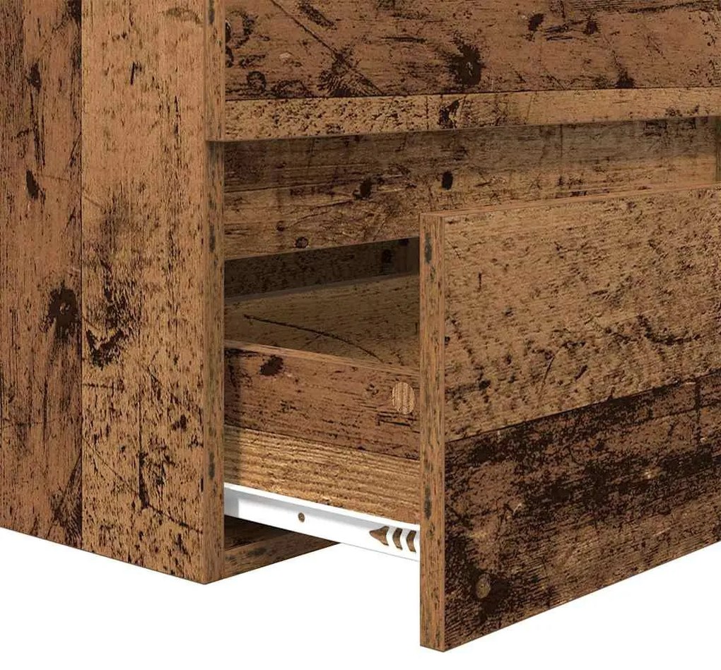 Fürdőszoba bútor szett 3 pcs Régi fa 60 x 38.5 x 45 cm Faanyag