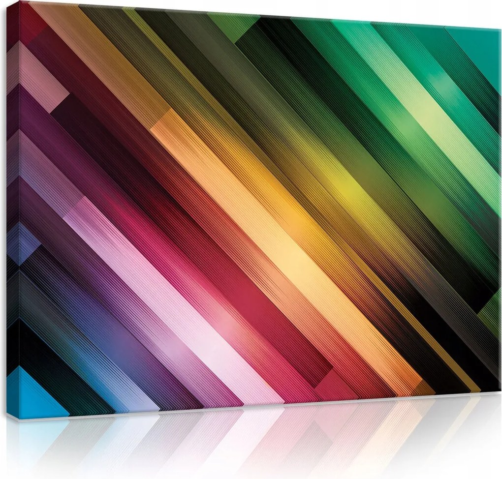 Vászonkép 100x75 Geometriai absztrakt színátmenet dinamika modern