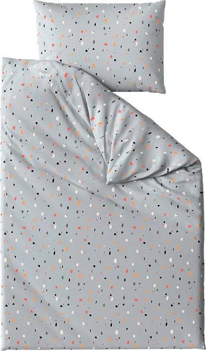 Krepp ágynemű kiságyhoz Renforcé PINTURA szürke Ágyneműhuzat mérete: 45 x 65 cm | 90 x 140 cm